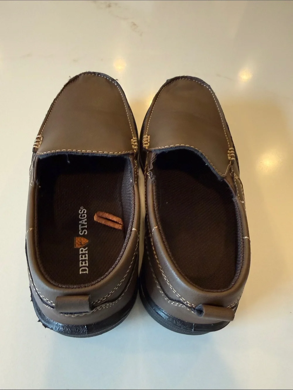 Deer Stags Boy’s Brown Slip-On Casual Loafers